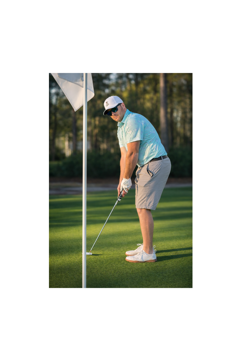 Stubborn Golf Mint Green Polo