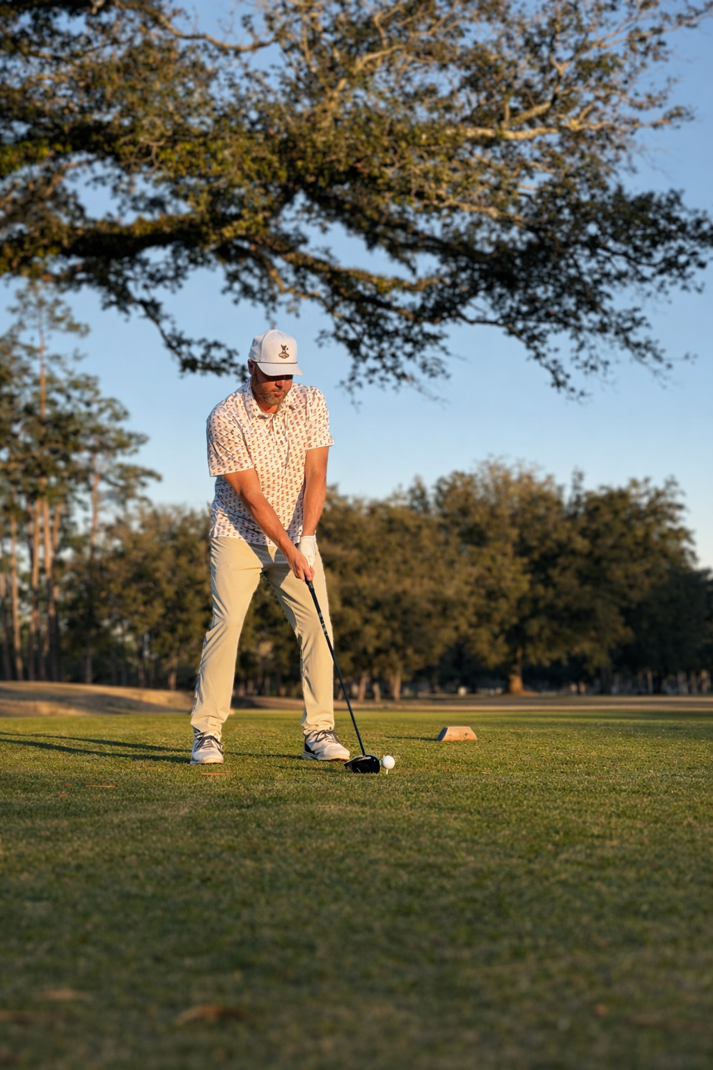 Stubborn Golf White Polo